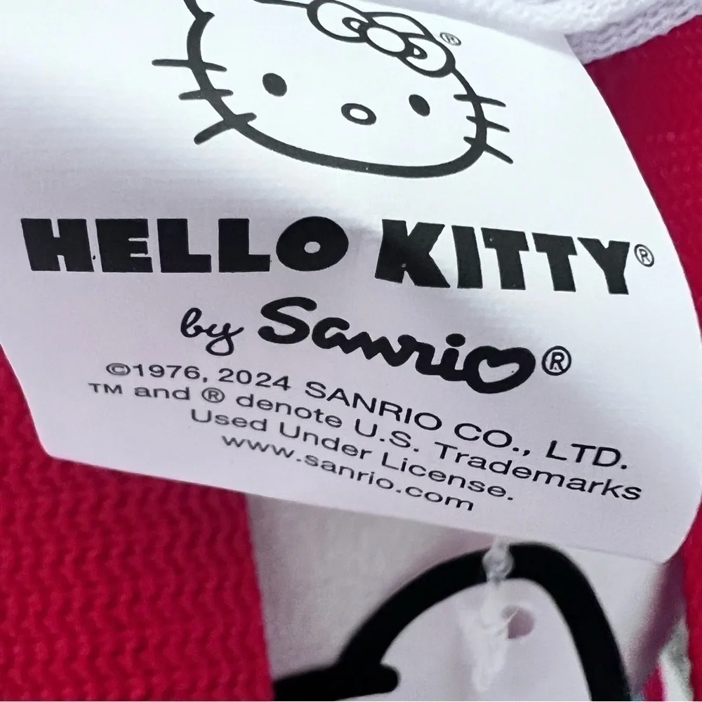 NWT Hello Kitty plush backpack with small snack/ toy pocket